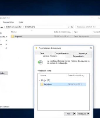 Como restaurar versões anteriores de pastas e arquivos no Windows 10? Versões Anteriores Windows 10