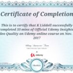 udemy certificate